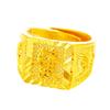 Monedas europeas anillo de oro de imitación de la suerte arena Oro Anillo abierto para hombre diseño original anillo chapado en oro por dentro y por fuera