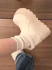 Botas de Neve Quentes Antiderrapantes para Mulheres, Novo Modelo de Inverno 2026, Branco, Que Aumenta a Altura, Forradas com Fleece, Sola Grossa, Sapatos de Algodão Versáteis