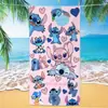 Toalla de Playa con Estampado de Stitch Lindo de Dibujos Animados y Anime, Toalla de Baño de Microfibra Secado Rápido Transfronteriza, Toalla de Playa Espesa