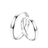 Anillos llanos de plata de ley S925 para parejas, un par para hombres y mujeres, con un diseño de nicho ins, anillos a juego simples y originales