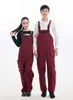 Macacão de Trabalho Peça Única com Suspensórios, Bordado, Adequado para Todas as Estações, Roupa de Performance, Reparo Automotivo, Roupa de Trabalho para Manutenção, Proteção Durável para o Trabalho