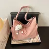 Bolso Transversal Cross-border Ins para Mujer 2024 Nuevo Bolso Tote de Moda Estudiantes Universitarios Clase Gran Capacidad Bolso de Hombro