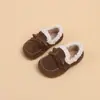 Zapatos Peludos para Niñas 2025 Otoño e Invierno Nuevos Estilo Coreano Forrados de Felpa Calientes Estilo Coreano Zapatos tipo Birkenstock para Usar al Aire Libre Antideslizantes Zapatos de Algodón para Bebé