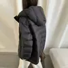 Chamarra Acolchada Estilo Puffer de Longitud Media con Capucha de Plumón de Pato Blanco de Alto Poder de Relleno 90 para Mujer 2026 Engrosada Cálida Holgada Moderna Ropa de Abrigo