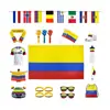 Banderas Nacionales de Estados Unidos, Canadá, México y Colombia 2026, Decoraciones, Chalecos de Animación para Aficionados, Suministros para el Ambiente de la Bandera