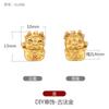 Artesanía Chapada en Oro de 18 Quilates 12 Signos del Zodíaco Arena de Dinero Accesorios Dorados Cuentas Pulsera Tejida DIY Materiales para Accesorios Amuleto de la Suerte Cuentas Sueltas
