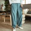Hanfu Tang Terno Chinês Calças de Linho Masculino Estilo Chinês All-match Loose plus size Wide Leg Pants Casual Lantern Haren Pants