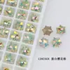 Cristal Dongzhou 9*8 Copo de Nieve Fondo Puntiagudo Forma Irregular Pedrería Vidrio Brillante Decoraciones de Uñas Navideñas para Uñas DIY