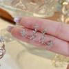 Pendientes de mariposa con forma de diamante sin orificios, con placa de incienso repelente de mosquitos, diseño delicado y temperamento, exquisitos, pequeños y combinables, estilo para niña.
