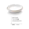 A8 Porcelana de Melamina Jade Blanco Forma de Abanico Concha Plato para Snacks y Brochetas de Barbacoa, Engrosado Uso Comercial, Fácil de Lavar