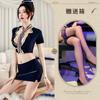 Lingerie Sexy Estilo Novo para Mulheres, Vestido Bodycon Sexy Realista, Uniforme de Aeromoça para Boate, Traje Seductor de Secretária Ol