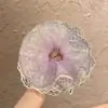 Scrunchie de Organza Estilo Coreano para Mulheres, Elástico Extra-Grande para Coque, Acessório de Cabelo Corda de Cabelo de Alta Qualidade, Novo Modelo