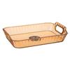 PET Lujo Ligero Comercial Hogar Taza de Té Rectangular Vaso para Agua Bandeja de Té Bandeja para Frutas Hogar Transparente Sala de Estar Bandeja de Plástico