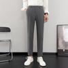 Calças de Terno Slim Fit Masculinas Primavera 2025 Estilo Coreano Moderno Versátil Retas Soltas Casuais Calças Drapeadas Masculinas
