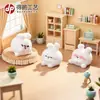 Creativo Lindo Bolita de Masa Conejo Lindo Muñeco Accesorios de Resina Casa de Muñecas Decoración DIY Adornos Pequeños Artesanales de Escritorio