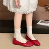 Versión de cuero suave~súper suaves y favorecedoras, zapatos estilo abuela, merceditas retro francesas, punta poco profunda, bailarinas de suela plana para mujer