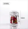 Pote de Vidro para Picles Snap-On, Pote Selado, Pote de Vidro para Alimentos, Pote Quadrado de Vidro para Armazenamento Selado, À Prova de Umidade