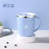 Taza de acero inoxidable 304 transfronteriza de doble capa con aislamiento térmico, taza de café informal de negocios para oficina con asa para preparar té