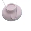 Suministro en Vivo Plateado Plata para Mujer Plata Rota Simple de Gama Alta Diseño Cubo de Azúcar Cadena Clavícula Collar de Perlas Venta al por Mayor