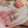 Pendientes colgantes retro franceses para mujer, modernos y combinables, con circonitas, estilo de celebridades de Internet.