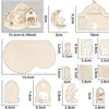 Decorações de Natal Transfronteiriças Quebra-Cabeça Tridimensional de Madeira Nórdica Árvore de Natal Cabana Presente de Natal Enfeites de Decoração de Mesa