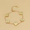 Pulseira de aço titânio cor livre trevo de quatro folhas feminina combina com tudo high-end insg moderna personalidade nicho design pulseira da moda