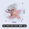 Pode Ser Misturado em Lote DIY Pérola Cravejada de Diamante Estrela do Mar Pulseira Pendente Única Pingente de Colar Acessórios de Pingente Venda Direta de Fábrica Transfronteiriça