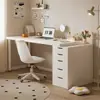 Escritorio de Computadora Dormitorio Simple Doble Escritorio Largo con Cajón Escritorio de Estudio Hogar Estudiante Personal Estudio Oficina Escritorio