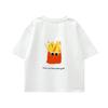 Roupas Infantis para Meninos 2026, Estilo Verão, Camisetas Casuais para Crianças Pequenas e Médias, Estampa Fofa de Batata Frita, Repolho, Abóbora, Camiseta de Manga Curta