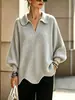 Colección nueva de mujer transfronteriza de Amazon 2026: suéter liso cómodo, elegante y chic sin esfuerzo, con mangas tipo linterna, corte relajado y cuello clásico