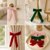 Em estoque Acessórios de Laço de Fita de Veludo 2,5 cm Decoração de Árvore de Natal Guirlanda Acessórios Pendentes para Caixa de Presente