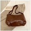 Bolsa Plissada Estilo Coreano para Mulheres 2026 Nova Moda Bolsa Tote de Grande Capacidade Tendência Bolsa Transversal Estilosa Branca