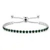 Conjunto de Pulseira Quente Transfronteiriça Zircônia Branca Tênis Pulseira de Puxar Fileiras Simples Diamante Fileiras Duplas Diamante Enfeites de Mão Atacado de Fábrica