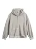 Chamarra sudadera con capucha a rayas para hombre, nueva 2026 casual de corte holgado estilo retro americano con cierre, moda masculina