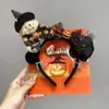Diadema de Halloween, Diadema Luminosa de Cuernos de Calabaza, Accesorios Divertidos para Fotos, Accesorios para el Cabello, Decoraciones para Vestidos Festivos