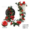 Enredaderas de Rosas Simuladas, Paisajismo de Interiores, Flores Falsas de Plástico, Decoración de Bodas, Plantas Decorativas de Enredaderas para Sala de Estar Venta al por Mayor