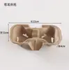 Portavasos Desprendible Pulpa Engrosada Universal Doble Taza Cuatro Tazas Tienda de Té de Leche Café Sundae Bebida Fría Portavasos Empaque Antisalpicaduras
