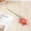 Orquídea de simulação de chuva e vento Higanbana Manjusaka flor artificial vermelha Flor Lycoris radiata flor de decoração de casamento flor de estilo antigo flor artificial