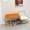 Banqueta para cambiar zapatos de entrada estilo nórdico con zapatero integrado, moderna y sencilla con cojín suave para la entrada del hogar, banqueta para cambiar zapatos de niños