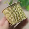 Cuerda de mano tejida con hilo de algodón con adición de oro de 1.8 mm, cuerda para jugar Wen, no elástica, resistente al desgaste, cuerda DIY, borla de bodhi, punta