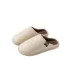 Pantuflas de Algodón Silenciosas para Mujer 2026 Nuevo Otoño/Invierno Interiores Más Terciopelo Antideslizantes Impermeables Cálidas Pareja Punta Cerrada Zapatos de Piso