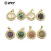 WT-JP358 exquisito perla artificial incrustada gema de color diy colgante pequeño collar para niñas accesorios para pendientes