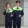 Ropa de Trabajo para Hombre de Primavera y Otoño, Duradera y Resistente a las Manchas, Adecuada para Talleres y Talleres de Reparación de Automóviles, Conjunto de Ropa de Trabajo Reflectante con Logo Personalizado