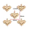 DIY Aleación de Goteo de Aceite Estilo Gótico Retro Colgante de Corazón con Alas Cruz Colgante para Pulsera Llavero W644