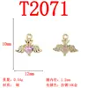 Diseño Creativo Mini Colgante Corazón de Fresa con Circonita Fénix Pendientes Pulsera Hechos a Mano Colgante Color Cobre Puro que Conserva el Color