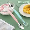 Raspador de Comida para Bebé Acero Inoxidable 316 Vajilla para Bebé Silicona Doble Cara Manzana Raspador de Comida Cuchara Herramienta para Suplementos Alimenticios Cuchara