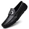 Zapatos de hombre de cuero genuino transmisión en vivo nuevo estilo 2026 zapatos de vestir británicos suela suave transpirable zapatos casuales slip-on zapatos para conducir mocasines