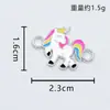 Accesorios de Animales del Océano Arcoíris Colgante Creativo Doble Colgante Aleación con Goteo de Aceite Accesorios de Joyería Pendientes Pulsera Collar DIY
