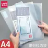 Deli Stationery 5588 Bolsa Transparente Esmerilada con Cierre Bolsa para Archivos de PP Bolsa para Documentos A4 Bolsa con Cierre Bolsa de Almacenamiento Bolsa para Documentos