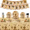 Nuevos Suministros para Fiesta de Harry Potter Vajilla Desechable Banderín Mantel Plato de Papel Servilleta Niño Niña Fiesta de Cumpleaños